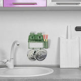 Wall Mounted Chopsticks Holder Bear Design Utensil Drying Holder For Sink Hangable Punch-free Sponge Drain Sink Basket Organizer