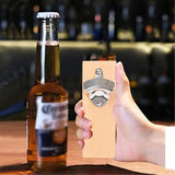 Wall Mounted Magnetic Beer Bottle Opener Stainless Steel Wine Opener Bar Tool Kitchen Gadgets Christmas Gift