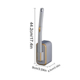 Wall Mounted Toilet Brush Long Handle Toilet Cleaning Scrubber With Holder Household Hygienic Supplies For Wash Basins Glass