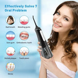 Water Flosser Cordless for Teeth 4 Modes Dental Oral Irrigator Portable and Rechargeable IPX7 Waterproof Dental Water Jet