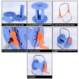 Water Hose Reel Rust Resistant Stainless Steel Handle Portable Space Saving Tool Store Hose