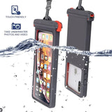 Waterproof Phone Case, Universal Sealing IPX8 Underwater Phone Protective Case, Hard Shell Diving and Swimming Phone Drying Bag