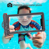 Waterproof Phone Case, Universal Sealing IPX8 Underwater Phone Protective Case, Hard Shell Diving and Swimming Phone Drying Bag
