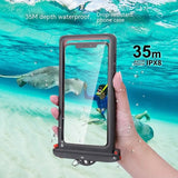Waterproof Phone Case, Universal Sealing IPX8 Underwater Phone Protective Case, Hard Shell Diving and Swimming Phone Drying Bag