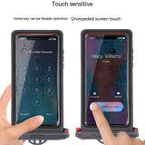 Waterproof Phone Case, Universal Sealing IPX8 Underwater Phone Protective Case, Hard Shell Diving and Swimming Phone Drying Bag