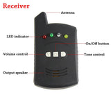 Waterproof Wireless LED Fishing Bite Alarm Digital Tone Volume Sensitivity Sound Fish Bite Alarm Receiver Set With case