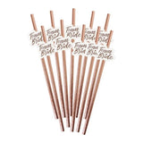 Wedding Decorations Paper Straw Rose Gold Team Bride Party Straws Wedding Bride To Be Bachelorette Party Bridal Shower Supplies