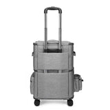 Wheeled Cat Carrier Prime Double Layer for 2 Cats Small Dogs Breathable Comfort Removable Rolling Wheels Trolley Cat Dog Travel