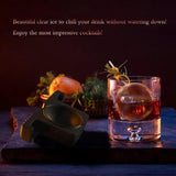 Whiskey Ice Ball Maker Clear Silicone Ice Cube Maker Tray Sphere Crystal Clear 2.5 Inch Whiskey Transparent Round Ice Box Mold