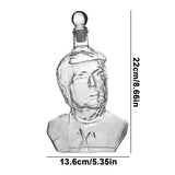 Whisky Decanter Bottle Liquor Bottles 750ml Trump Whiskey Glass Decanter With Stopper Funny Glass Bottles For Pouring Whiskey