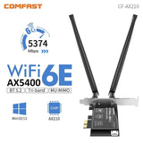 WiFi 6E AX210 5374Mbps Tri Band 2.4G/5G/6Ghz Wireless Adaptador PCIE Adapter Bluetooth 5.2 Network WiFi Card For PC Win 10/11