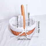 Wicker Basket Picnic Rattan Wicker Basket Garden Harvest Rattan Fruit Basket Storage Basket For Fruit Clothes Food Candy Toys