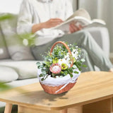 Wicker Basket Picnic Rattan Wicker Basket Garden Harvest Rattan Fruit Basket Storage Basket For Fruit Clothes Food Candy Toys