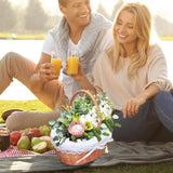Wicker Basket Picnic Rattan Wicker Basket Garden Harvest Rattan Fruit Basket Storage Basket For Fruit Clothes Food Candy Toys