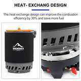 Widesea Camping Cooking System Heat Exchanger Outdoor Gas Stove Burner Tourist Pot Cup Cookware Tableware Tourism Bowler Dishes
