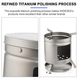 Widesea Camping Fire Wood Heater Titanium Stove Tourist Burner Cooker Outdoor Survival Trekking Hiking Supplies Picnic