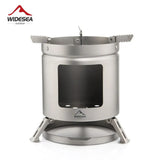 Widesea Camping Fire Wood Heater Titanium Stove Tourist Burner Cooker Outdoor Survival Trekking Hiking Supplies Picnic