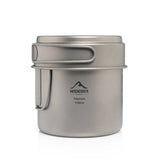 Widesea Camping Portable Mug Titanium Cooking 1100ML Pot Pan Folding Handles Hiking Outdoor Ultralight Tableware Cookware