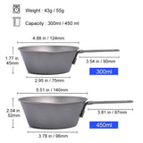 Widesea Camping Titanium Bowl Tableware Cookware Foldable Handle Outdoor Cup Tourism Pot Hiking Backpacking Picnic Fishing