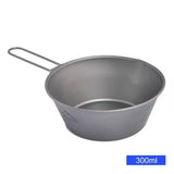Widesea Camping Titanium Bowl Tableware Cookware Foldable Handle Outdoor Cup Tourism Pot Hiking Backpacking Picnic Fishing