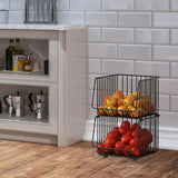 Wire Storage Baskets Fruit Vegetable Basket For Kitchen Kitchen Organization And Storage Metal Wire Storage Basket Organizer