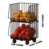 Wire Storage Baskets Fruit Vegetable Basket For Kitchen Kitchen Organization And Storage Metal Wire Storage Basket Organizer