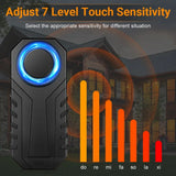 Wireless Bicycle Vibration Alarm Waterproof Motorcycle Alarm Remote Control Anti-theft Detector System Motorcycle Safety Tool