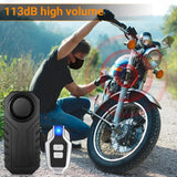 Wireless Bicycle Vibration Alarm Waterproof Motorcycle Alarm Remote Control Anti-theft Detector System Motorcycle Safety Tool