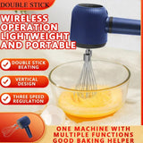 Wireless Electric Food Mixer Portable 3 Speeds Double Stick Egg Beater Baking Dough Cake Cream Mixer Kitchen Tools