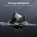 Wireless Motorcycle TPMS 2 External Sensors Motorbike Tire Pressure Monitoring Tyre Temperature Alarm System with Time Display