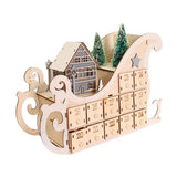 Wooden Advent Calendar Box Countdown To Christmas Desk Calendar With Led Light Desk Calendar Christmas Decorations Holiday