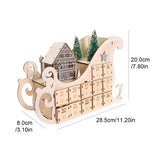 Wooden Advent Calendar Box Countdown To Christmas Desk Calendar With Led Light Desk Calendar Christmas Decorations Holiday