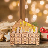 Wooden Advent Calendar Decoration Nativity Scene Countdown Decoration Wooden Nativity Scene Advent Calendar Christmas Decoration