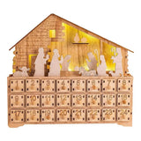 Wooden Advent Calendar Decoration Nativity Scene Countdown Decoration Wooden Nativity Scene Advent Calendar Christmas Decoration