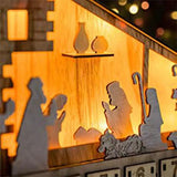 Wooden Advent Calendar Decoration Nativity Scene Countdown Decoration Wooden Nativity Scene Advent Calendar Christmas Decoration