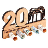 Wooden Birthday Money Holder Unique Adult Gift 5 Holes Money Holder Gifts For Cash Wooden Money Holders For Birthday