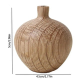 Wooden Flower Arrangement Vase Natural Table Home Stand Vase Handmade Techniques Vase Decor For Dinner Parties Home Holidays And