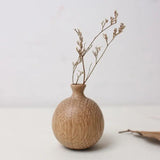 Wooden Flower Arrangement Vase Natural Table Home Stand Vase Handmade Techniques Vase Decor For Dinner Parties Home Holidays And