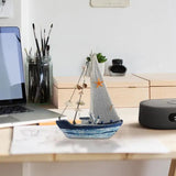 Wooden Miniature Sailing Boat Wood Decor Miniature Sailing Boat Model Reusable Wood Sail Boats Ornament For Nursery Party