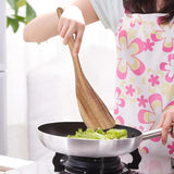 Wooden Spatula For Cooking Wood Spatula Salad Fork Teak Wood Cooking Spoons Wooden Utensils Serving Spoons Kitchen Cookware For