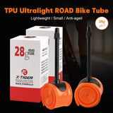 X-TIGER 2Pcs Ultralight 28g Bike Inner Tube 700X18 23 25 28 32C Road Bicycle TPU Material Tire 65mm Length French Valve