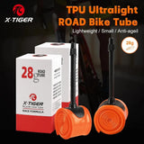 X-TIGER 2Pcs Ultralight 28g Bike Inner Tube 700X18 23 25 28 32C Road Bicycle TPU Material Tire 65mm Length French Valve