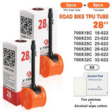 X-TIGER 2Pcs Ultralight 28g Bike Inner Tube 700X18 23 25 28 32C Road Bicycle TPU Material Tire 65mm Length French Valve