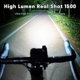 X-TIGER Bicycle Light Rainproof Type-C Charging Bike Light 1500LM Handlebar Lamp MTB Road Highlight Bicycle Accessories
