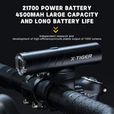 X-TIGER Bicycle Light Rainproof Type-C Charging Bike Light 1500LM Handlebar Lamp MTB Road Highlight Bicycle Accessories