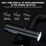 X-TIGER Bicycle Light Rainproof Type-C Charging Bike Light 1500LM Handlebar Lamp MTB Road Highlight Bicycle Accessories