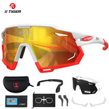 X-TIGER Cycling Sunglasses New Original Design White Frame Sports Glasses UV400 Esay Install Polarized Bicycle Men MTB Racing