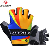 X-Tiger Half Finger Sport Gloves 3D GEL Pad MTB Road Bike Gloves Non-slip Breathable Mountain Bike Men Women Cycling Gloves