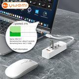 YHEMI MC803 USB-C Hub TYPE-C Adapter: USB3.0 * 4, ABS Material White