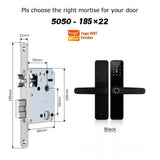 YRHAND Cerradura Inteligente Biometric Smart Lock Tuya App Remote Unlocking Keyless Wifi Lock Electronic Smart Door Lock